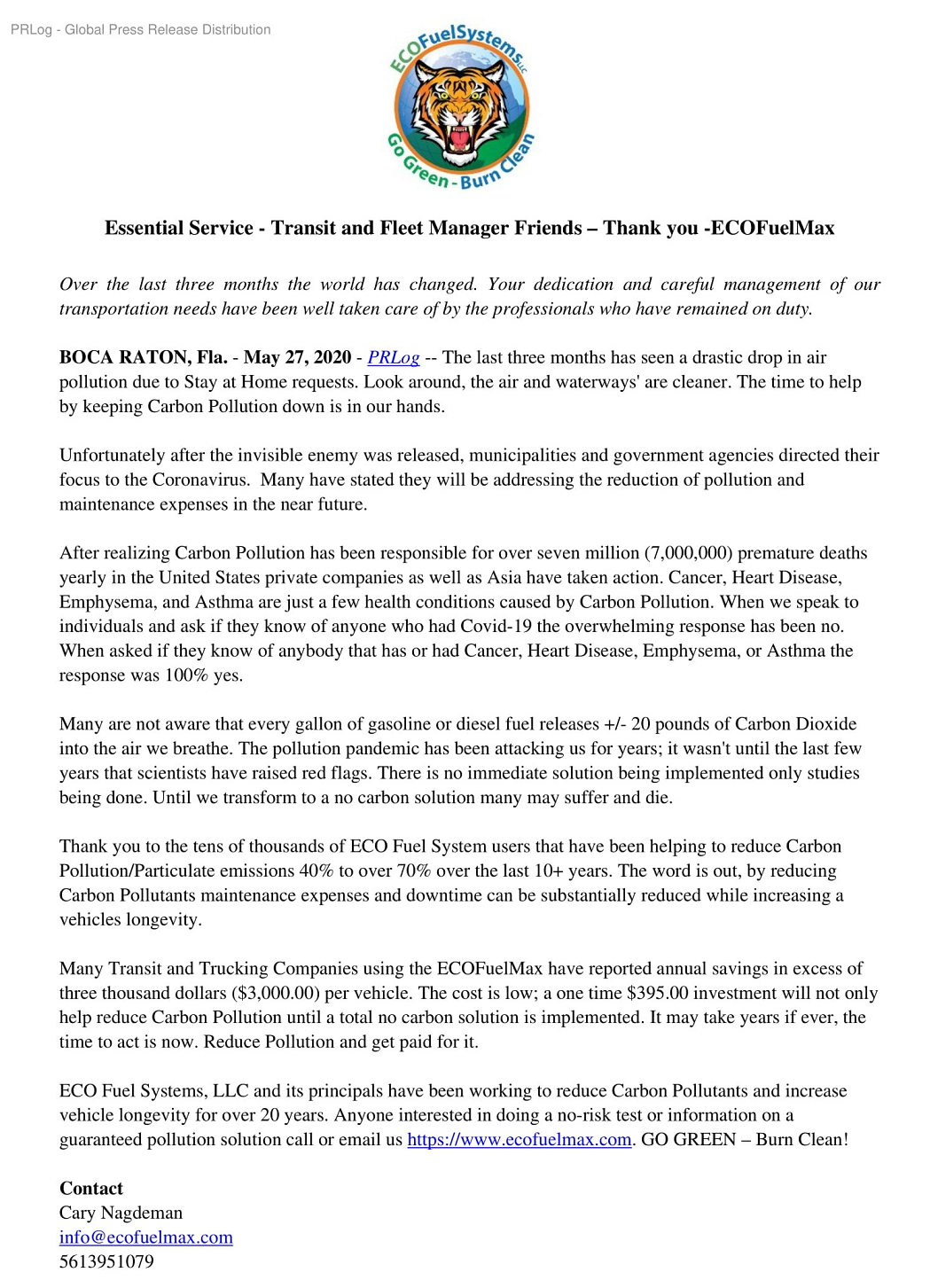 1 essential service transit and fleet manager friends thank you ecofuelmax 5 27 2020 1
