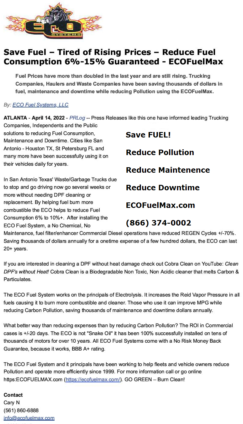 Save Fuel Tired of Rising Prices 4 14 22