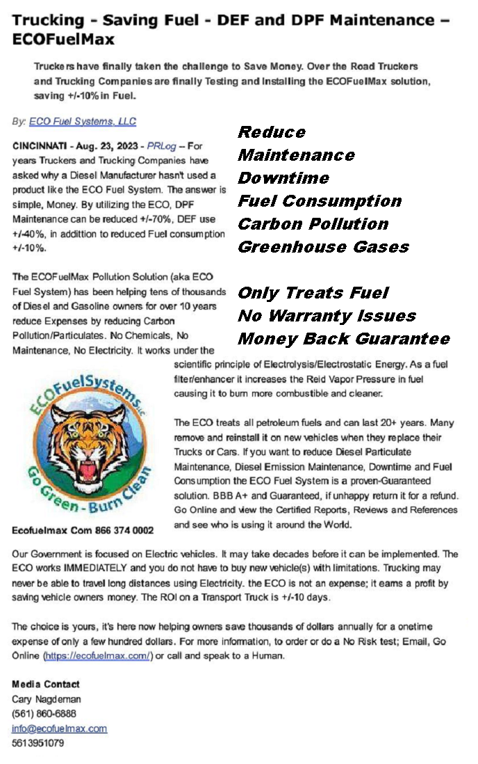 Trucking Saving Fuel 8 24 23