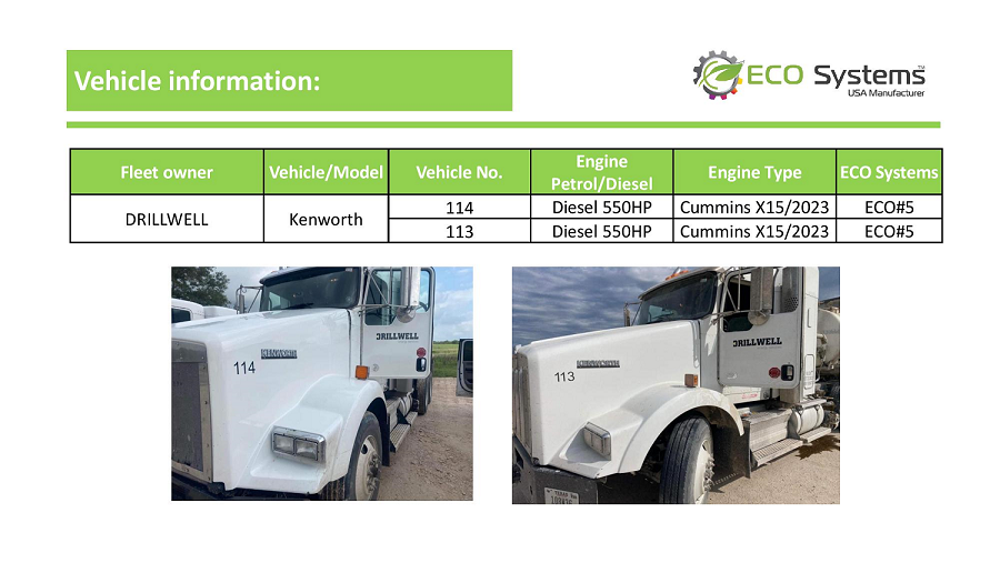 DRILLWELL test report Kenworth 3